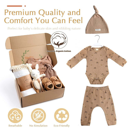 Meloom Baby Gift Set, Newborn Essentials Box In Brown (photo 2)