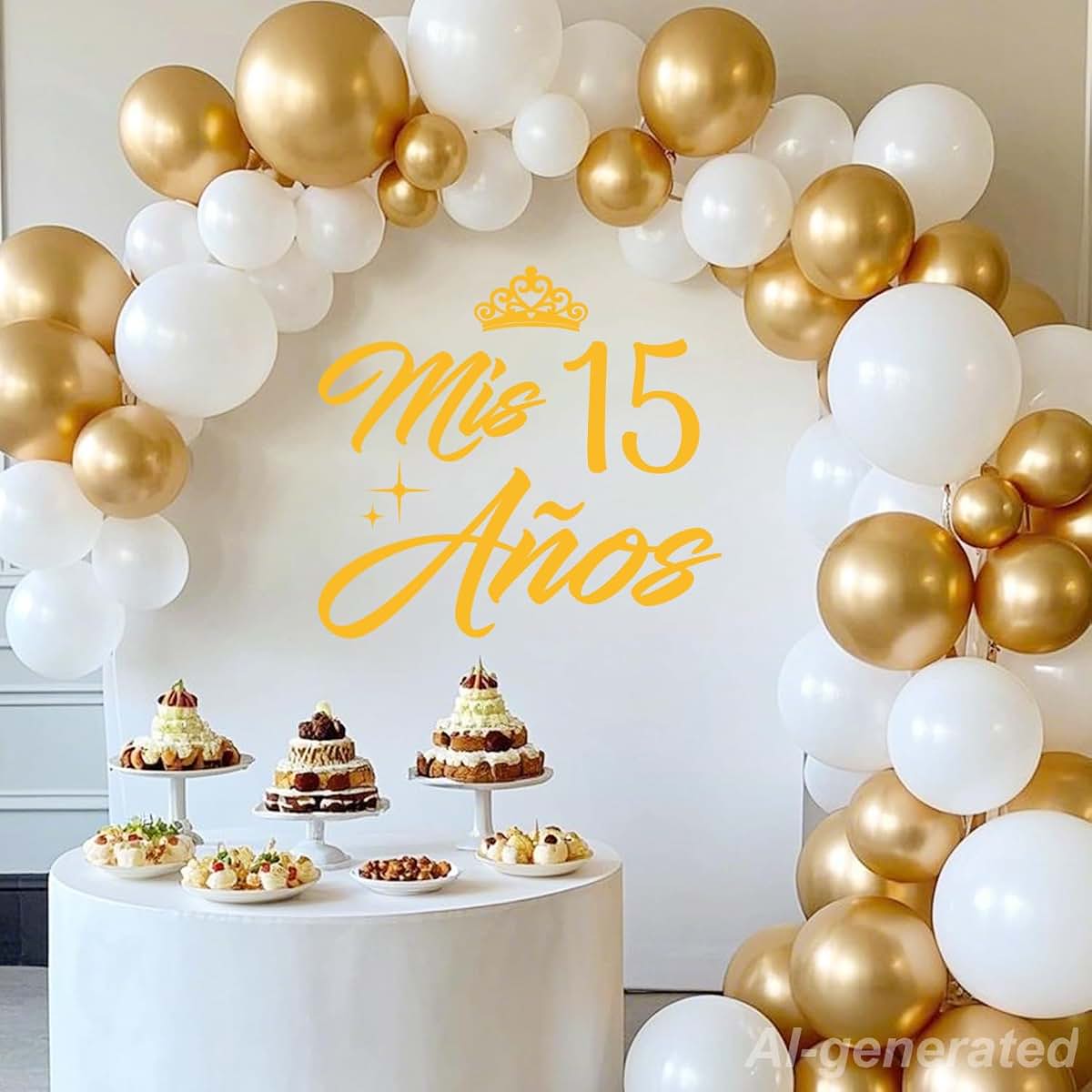 Lankback Mis 15 Años Decal For 15th Birthday Party Decorations