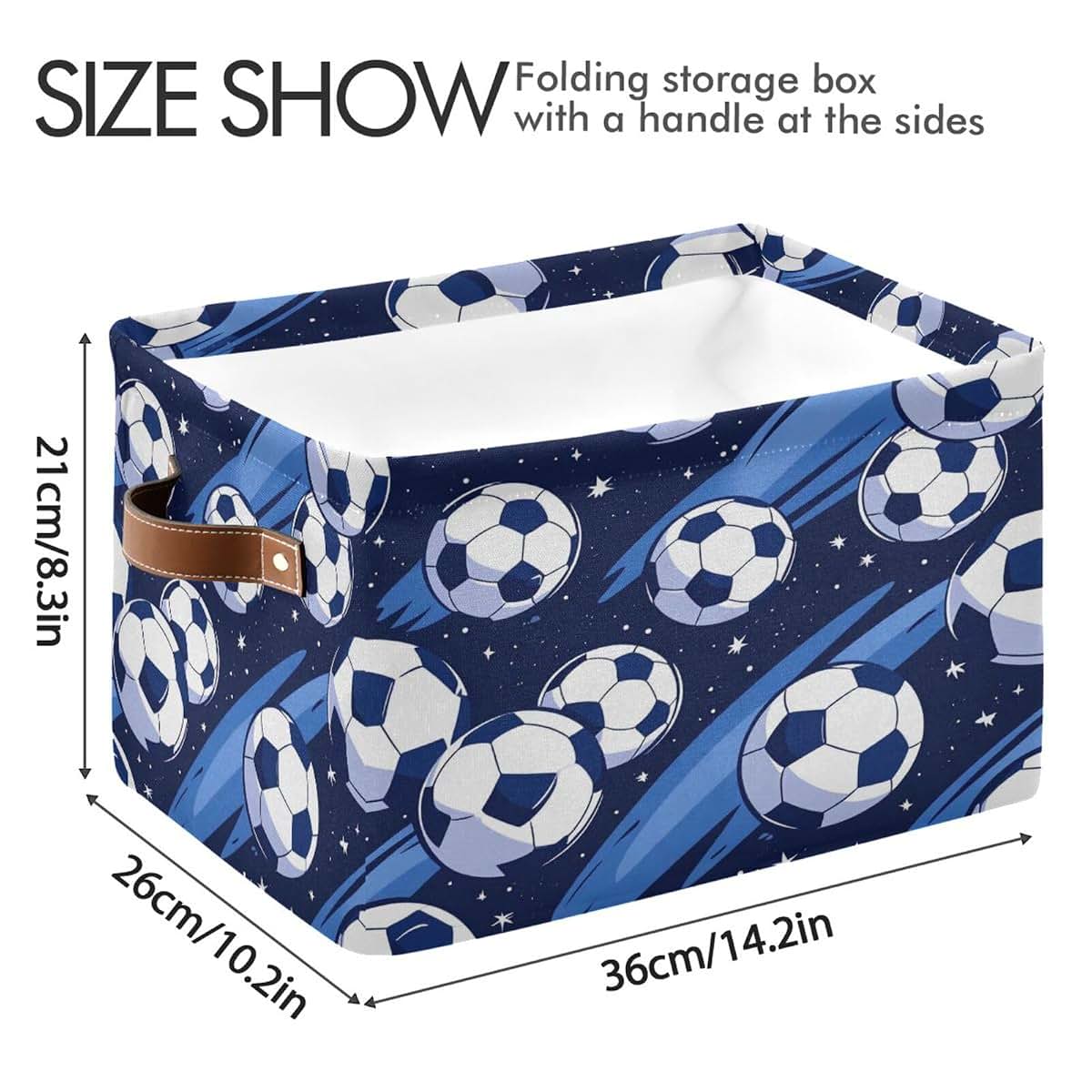Maunzc Collapsible Storage Bins with Handles for Organization
