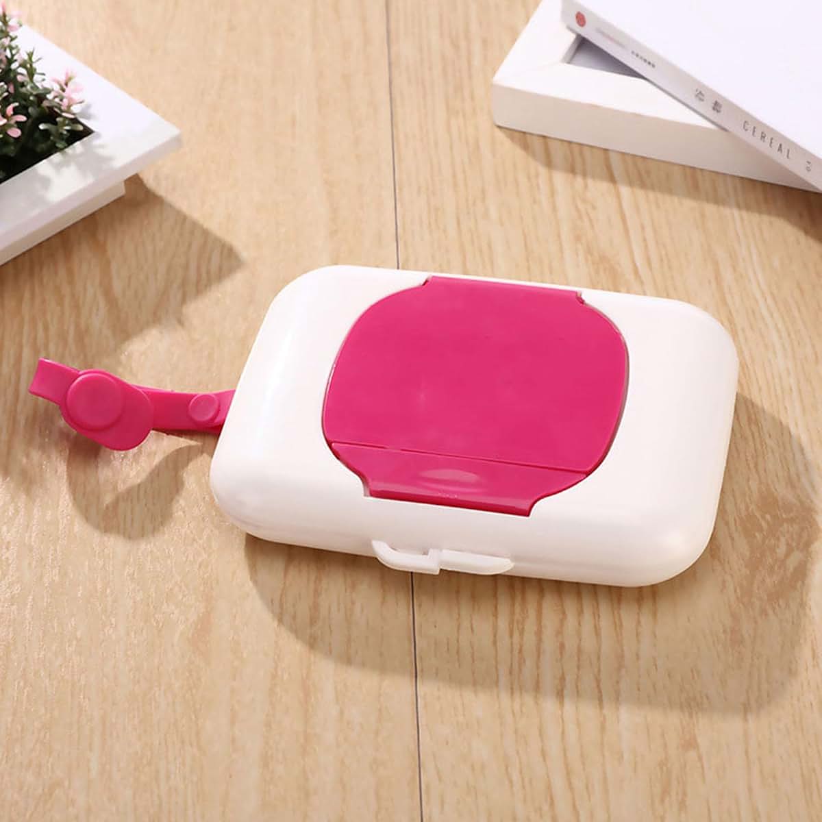 スイムリー Compact Baby Holder With Handle Refillable Diaper Wet Wipe Container Case (photo 4)
