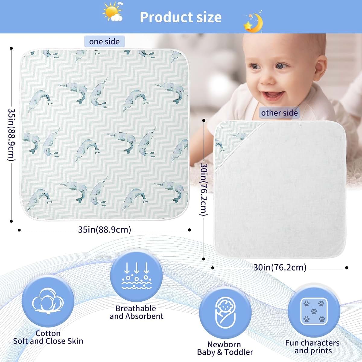 Kigai Baby Hooded Towel 4-Layer Muslin Cotton 35x35