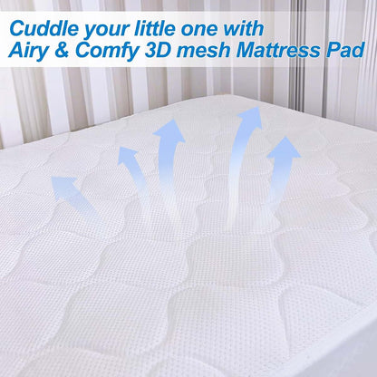 Esme L&H Breathable Crib Mattress Protector, 3D Mesh Waterproof Cover (photo 2)