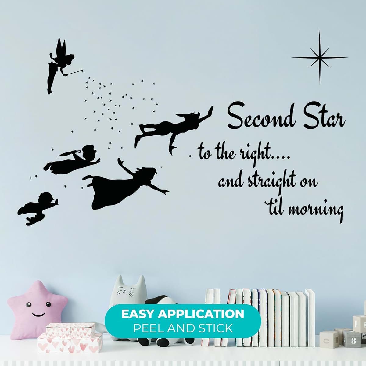 E-Graphic Design Inc Peter Pan Quote Wall Decor And Tinker Bell Wall Decal