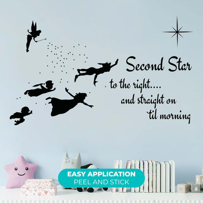 E-Graphic Design Inc Peter Pan Quote Wall Decor And Tinker Bell Wall Decal