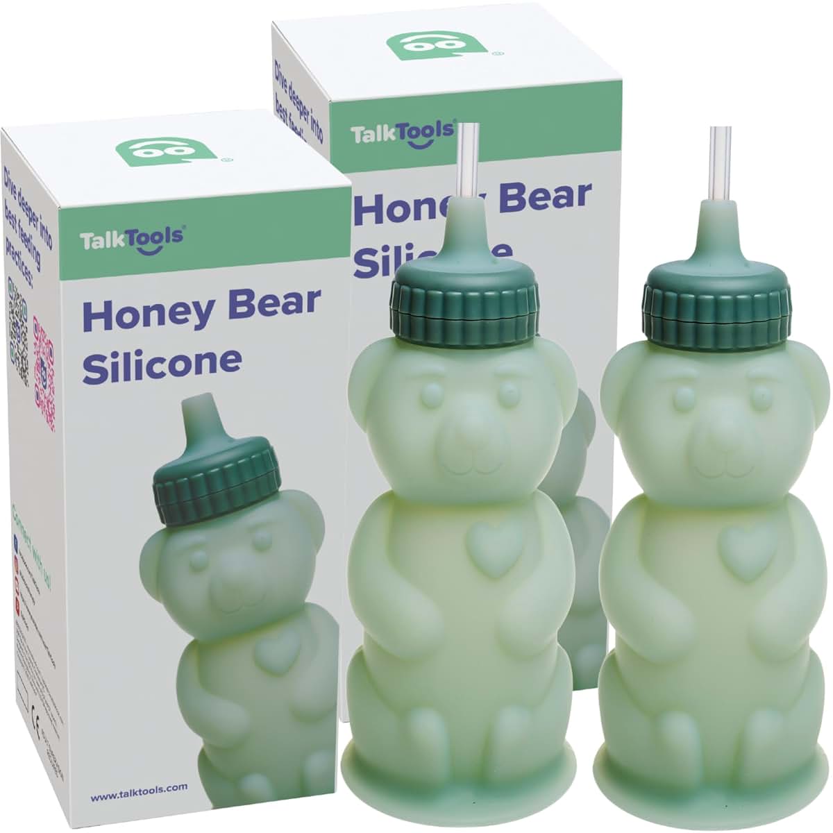 TalkTools Honey Bear Silicone Straw Cup