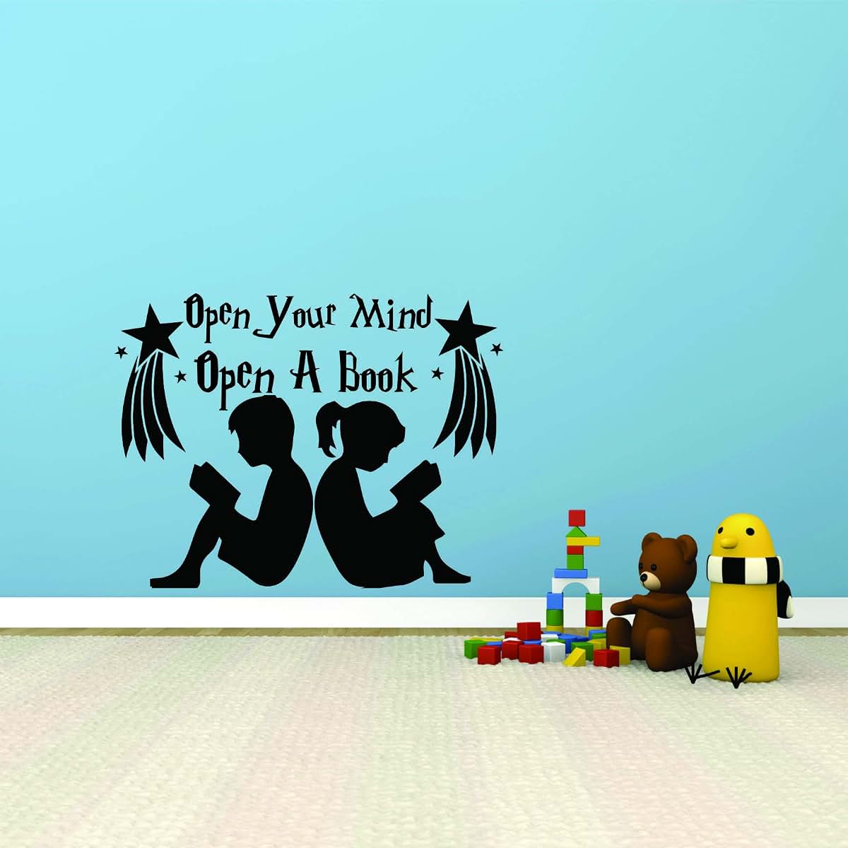 All Things Valuable Open Your Mind Book Reading Wall Sticker