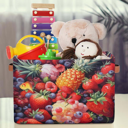 HSYOYO Rectangular Storage Basket with Handles for Nursery & Bedroom