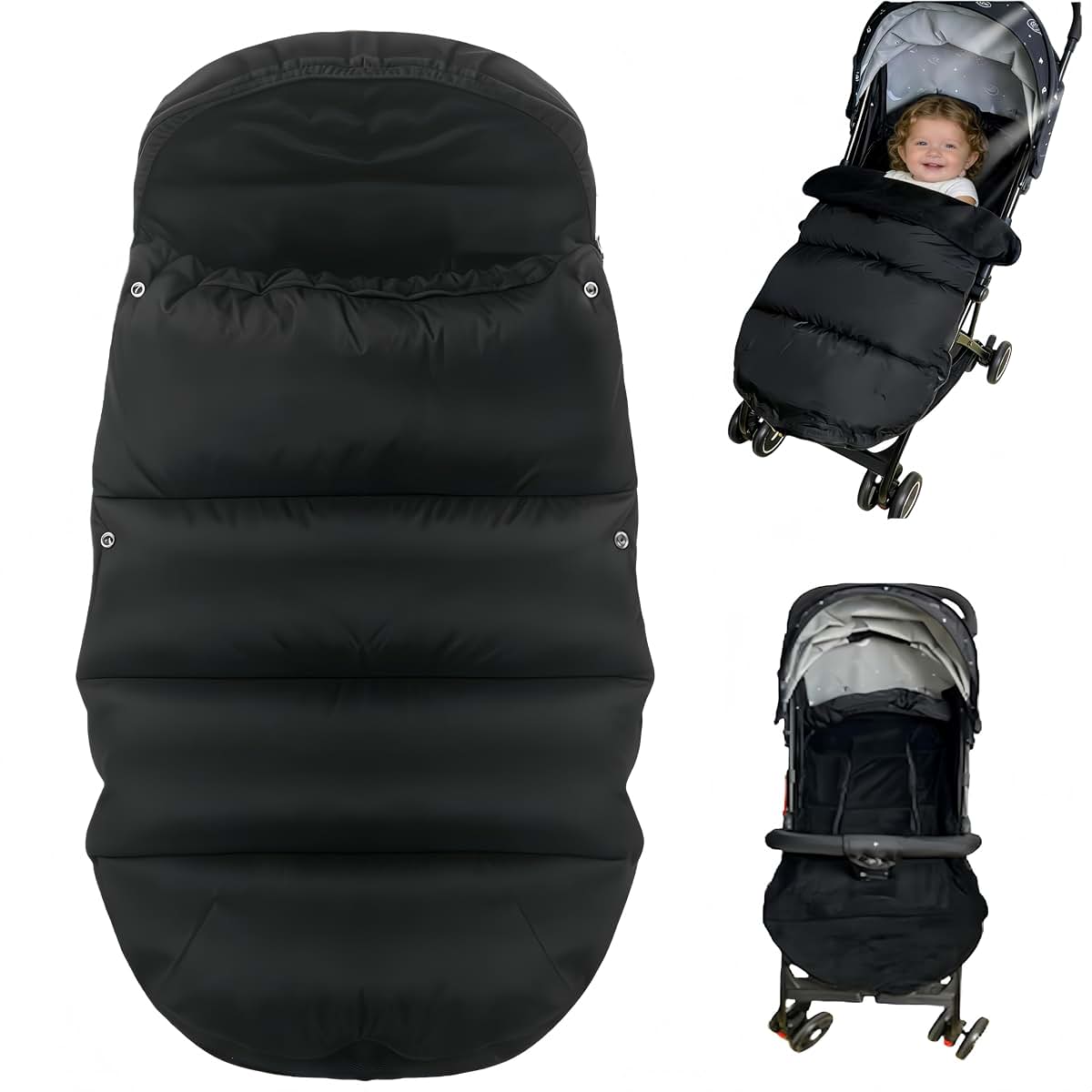 ETOFIXEE Waterproof Thickened Universal Stroller Footmuff - 3-in-1 Baby Bunting Bag, Stroller Sleeping Bag & Cotton Pad