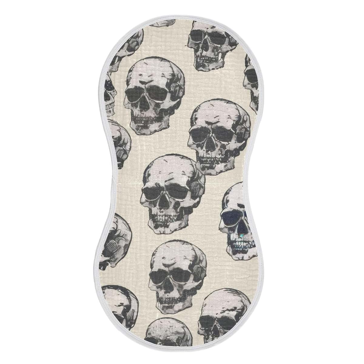 GOODOLD Skull Pattern Muslin Baby Burp Cloths