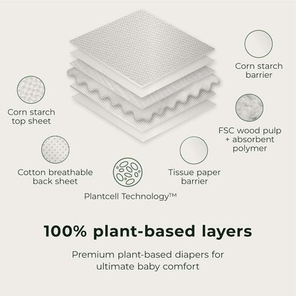 Ecoriginals Eco Walker Diapers Size 5 Plant-Based Disposable 27-40 lbs 18 Pack