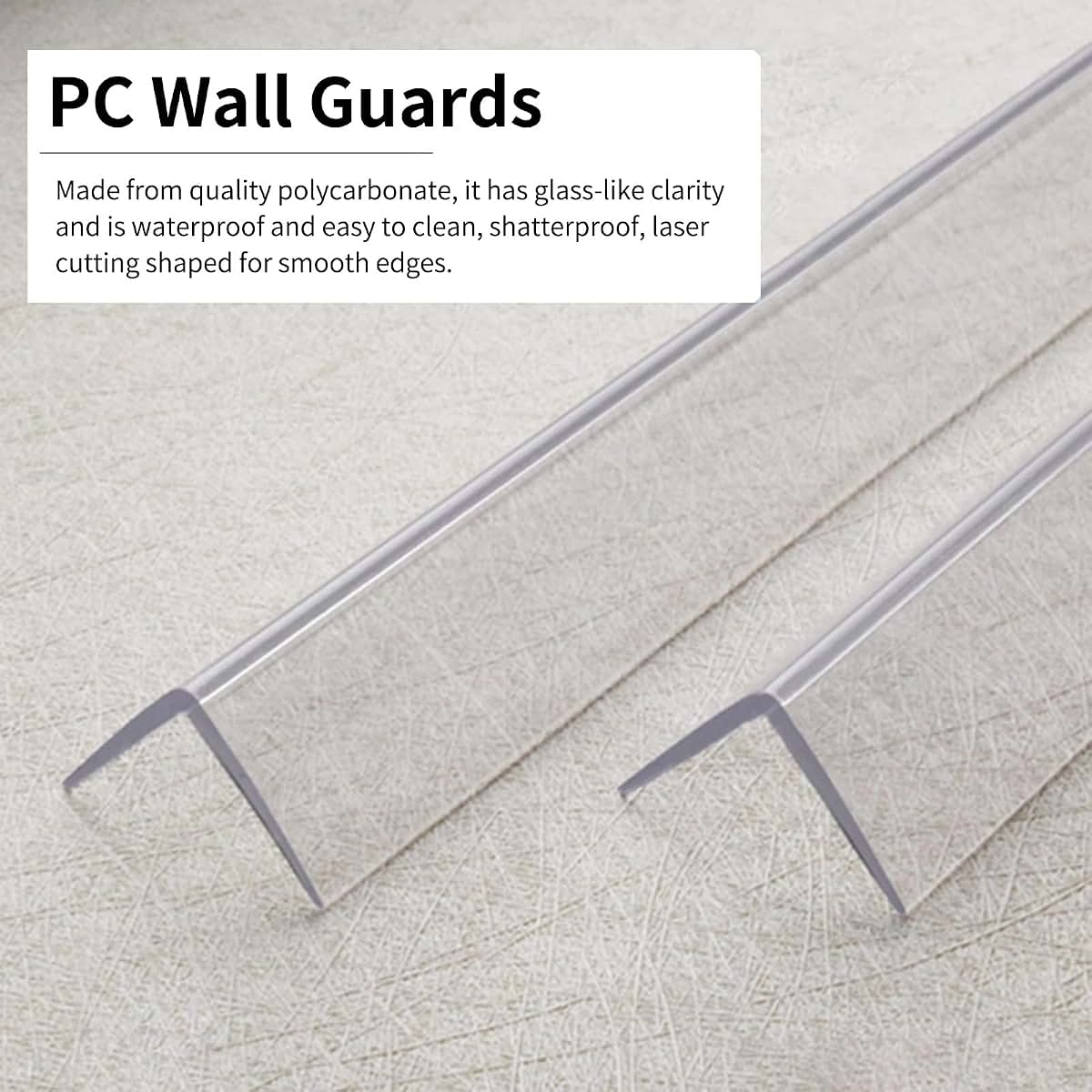 SaiFfe Corner Shield, Clear Edge Protector Strip Corner Guards, Easy to Install, Protects Wall/Table/Ceramic Tile (photo 3)
