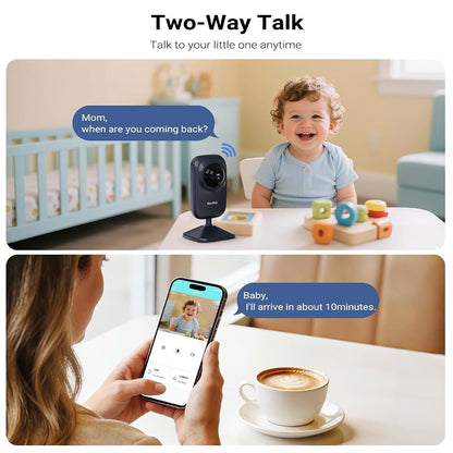 Envilink Video Baby Monitor With 2 Cameras, 2.8" Ips Screen, 1200ft Range, App Connectivity