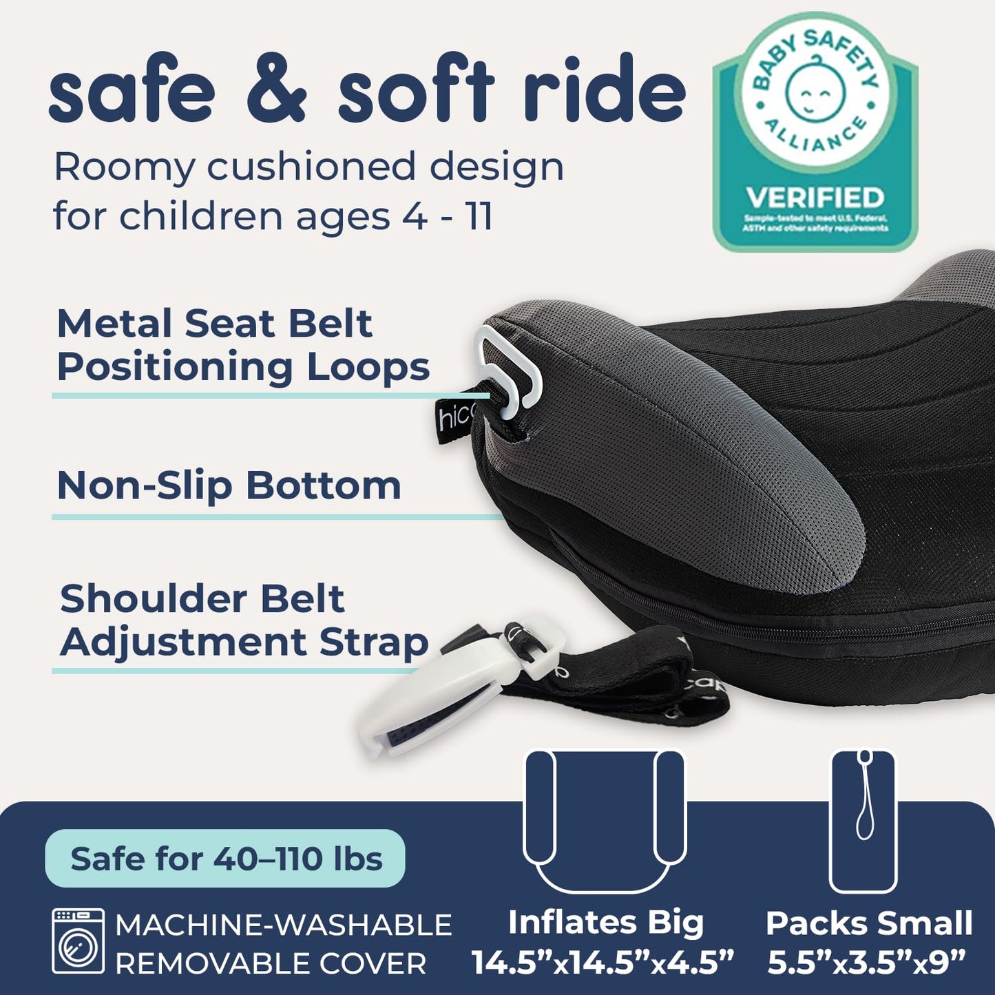 Hiccapop UberBoost Inflatable Booster Car Seat