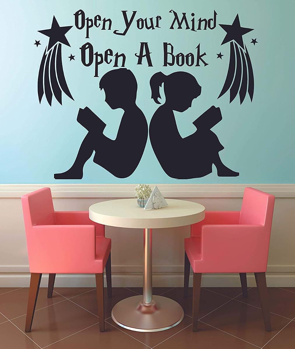All Things Valuable Open Your Mind Book Reading Wall Sticker
