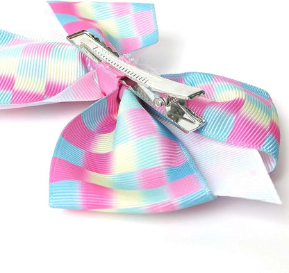 Jadalife 7-Piece Large Grosgrain Ribbon Hair Bow Set With Alligator Clips