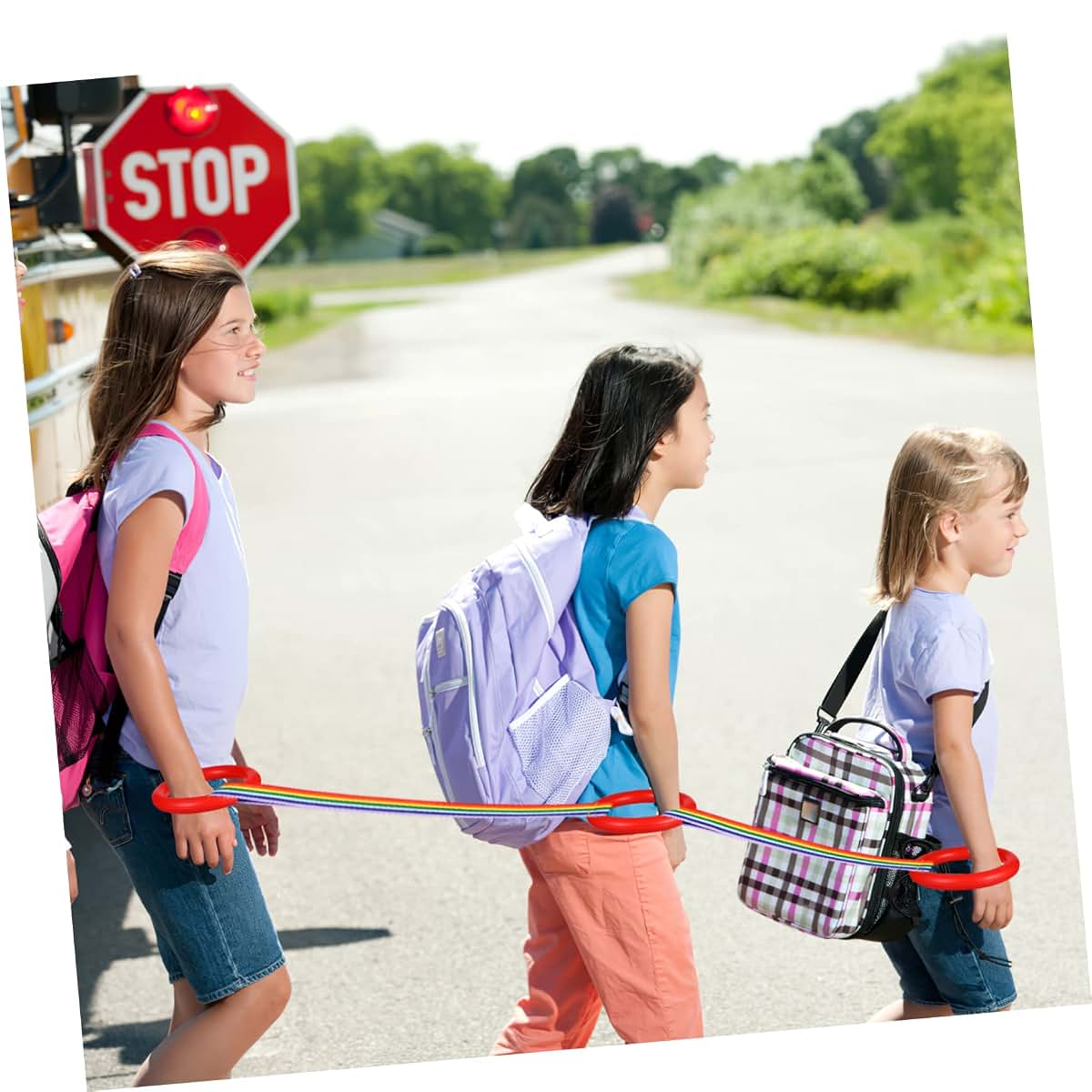WATIIFUFU 12-Pack Walking Ropes with Handles for Kids