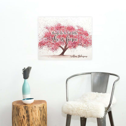 BabyOneStop Woodland Nursery Shakespeare Though She Be But Little She Is Fierce Wall Art