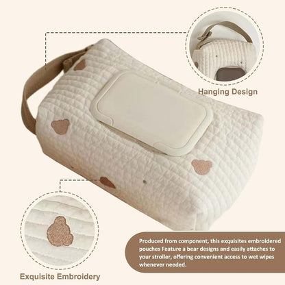 NIDONE Bear Pattern Diaper Bag Organizer Pouch with Handle (photo 4)