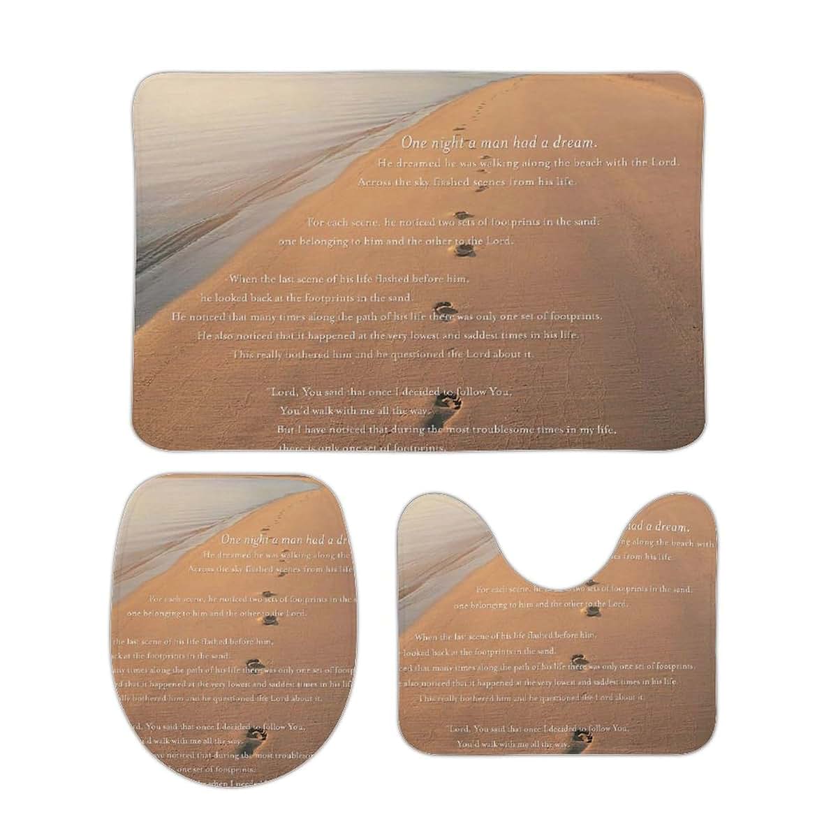 HYDJLXA Footprints in THESand Pattern Classic Rectangular Pattern Decorative Carpet 15.7"x23.6"