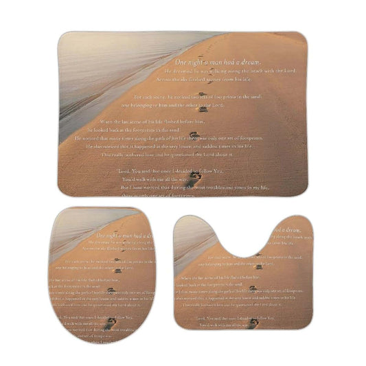 HYDJLXA Footprints in THESand Pattern Classic Rectangular Pattern Decorative Carpet 15.7"x23.6"