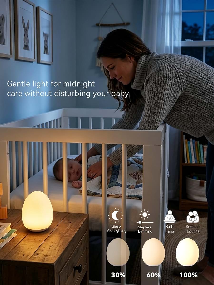 AuroraNiteBeam Night Light for Kids,Egg Night Light for Baby Nursery (photo 4)