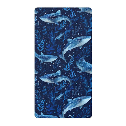 Mazeann Watercolor Whale Sharks Fitted Crib Sheet, Cotton Mini Crib and Playard Cover, 39 x 27 x 5 in