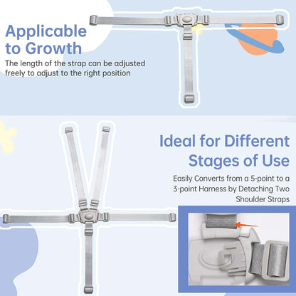 High Chair Strap Replacement Harness for Graco - Adjustable 5 Point Fit
