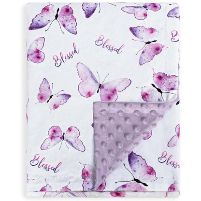 BORITAR Baby Blanket Double‑Layer Minky 30x40 Inch