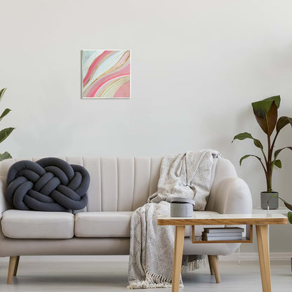 Stupell Industries Pink & Glam Waves Wall Plaque Art