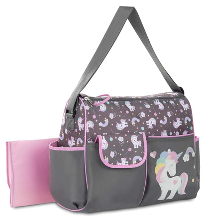 NoJo Happy Unicorn Duffle Diaper Bag Tote for Daily Outings
