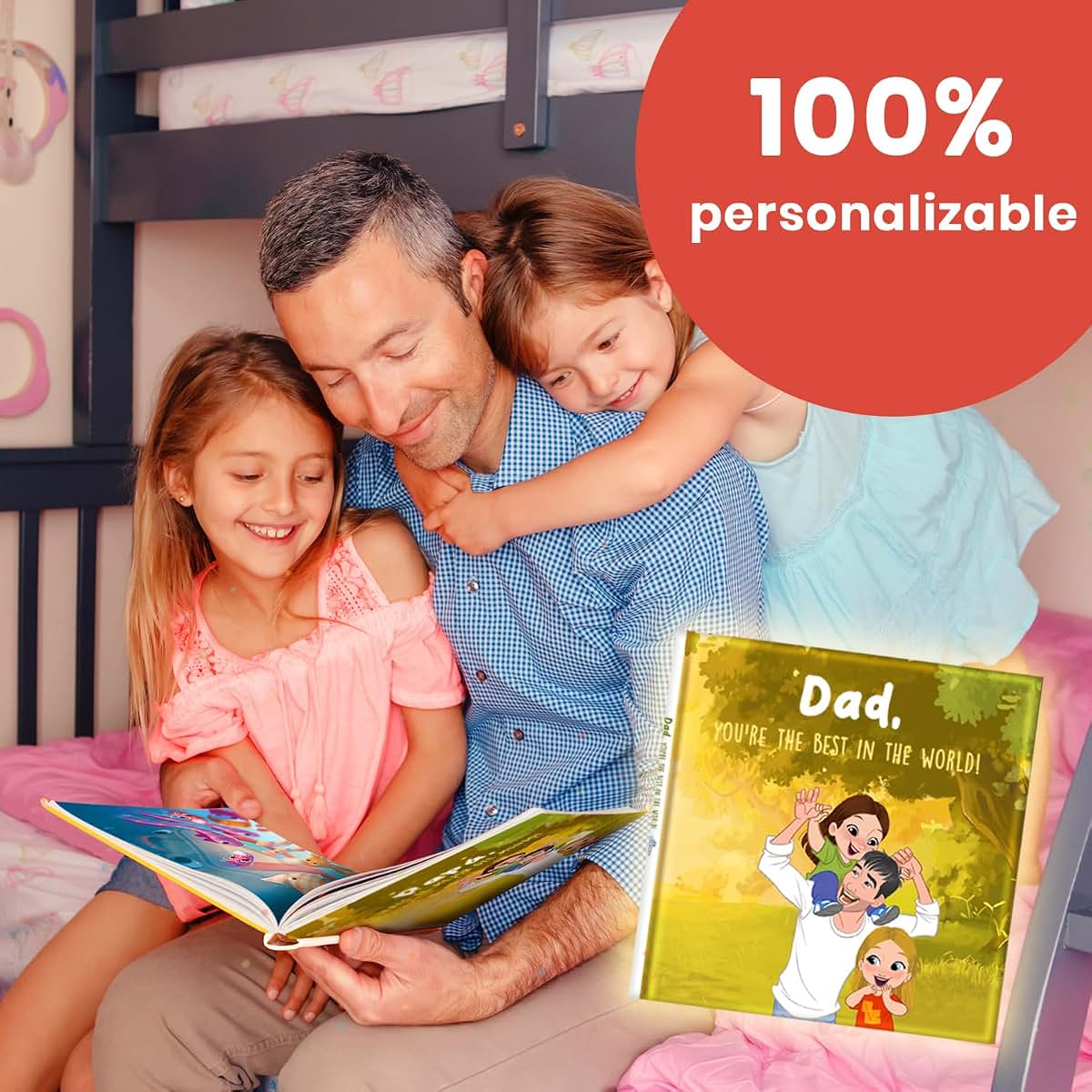 Mumablue Personalized Dad Storybook With Custom Avatar And Name