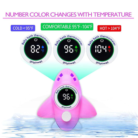 BabyOneStop Airplane Bath Thermometer and Floating Water Toy