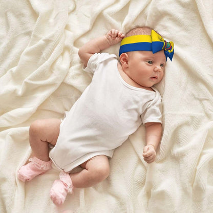 BabyOneStop Ecuador Flag Bow Headband for Newborns