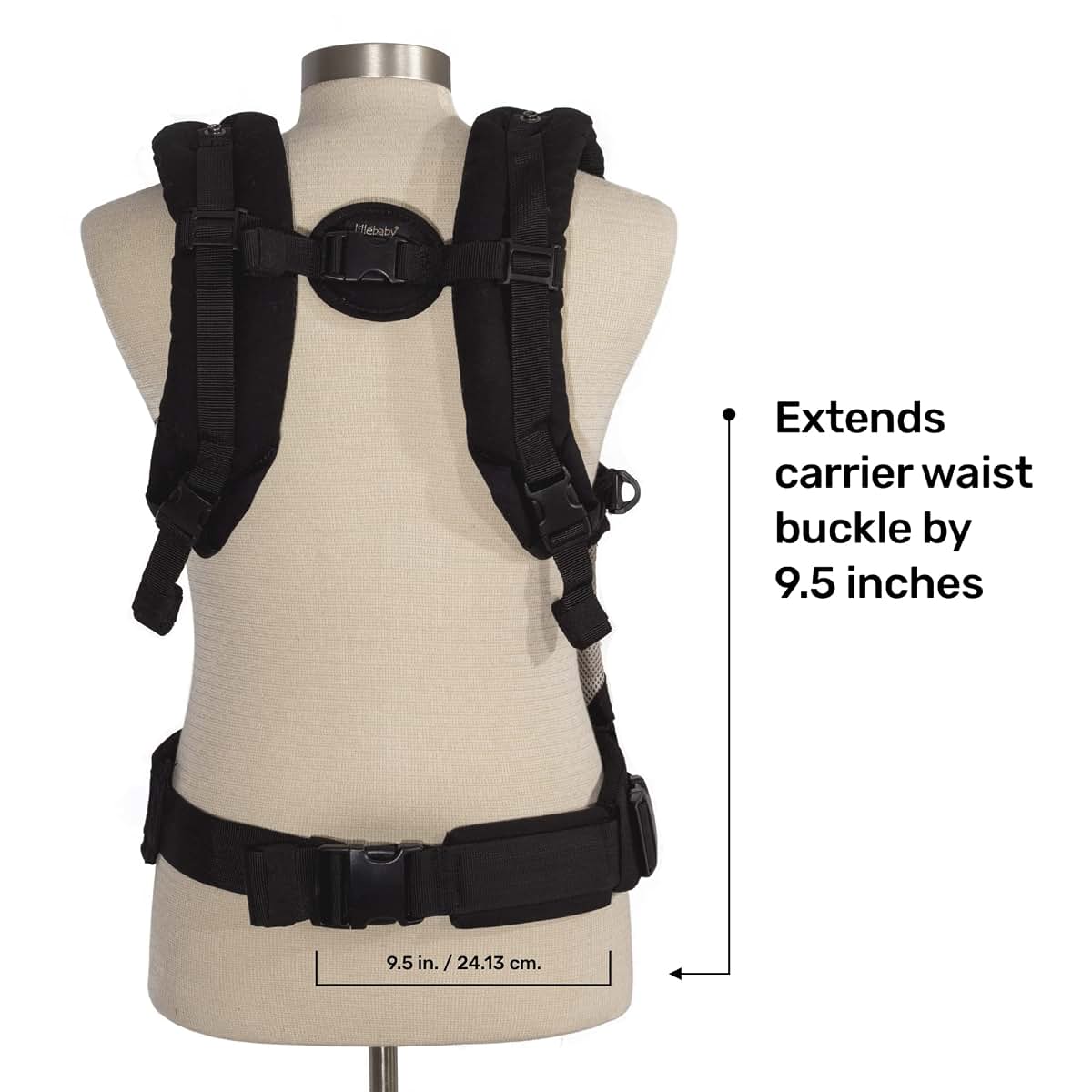 LÍLLÉbaby 6-in-1 Baby Carrier Waist Belt Extension Buckle, Black (photo 3)