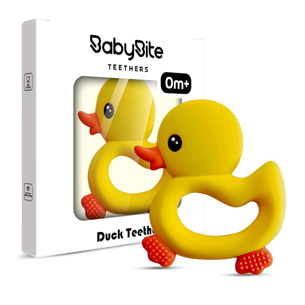 BabyBite Baby Teething Toy Cute Duck Teether in Yellow
