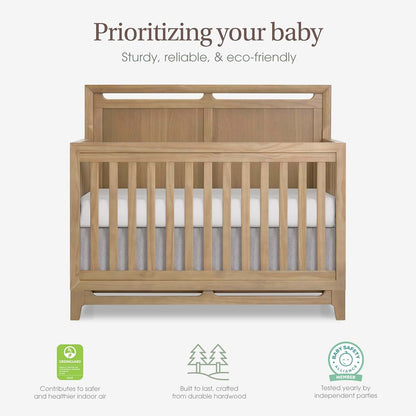 Evolur Bradford 5-in-1 Convertible Full Size Baby Crib in Alpine Oak (photo 4)
