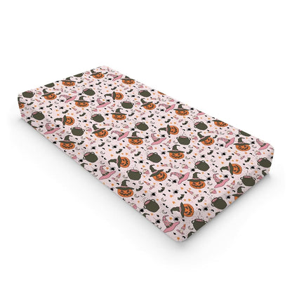 BabyOneStop Spooky Pumpkins Witch Changing Pad Cover