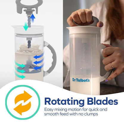 Dr. Talbot's Formula Mixer - 32 oz Capacity with Expiration Dial and Dishwasher-Safe Design