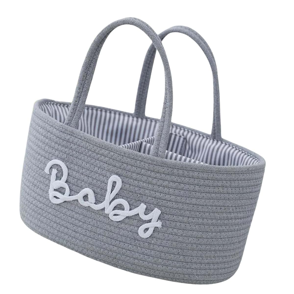 Weisuyuus Cotton Cloth Diaper Organizer Portable Storage Basket