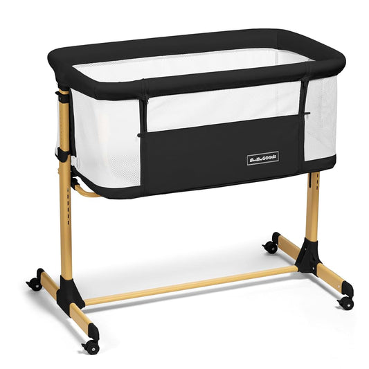 BaeBae Goods 3 in 1 Baby Bassinet with Wheels and Storage Basket