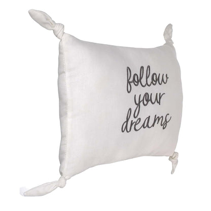 Nojo Follow Your Dreams Embroidered Decorative Pillow