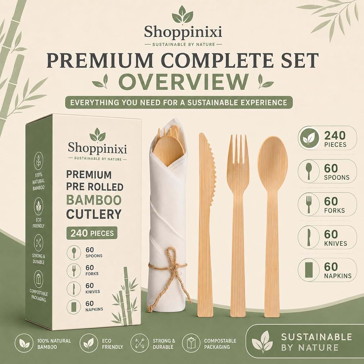 Shoppinixi Bamboo spoon/cutlery (photo 4)