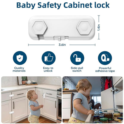 Pe&Hui 8 Pack Baby Proofing Cabinet Locks In White (photo 3)
