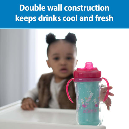 Dr. Brown's Milestones Insulated Hard Spout Sippy Cup, Pink (2-Pack)