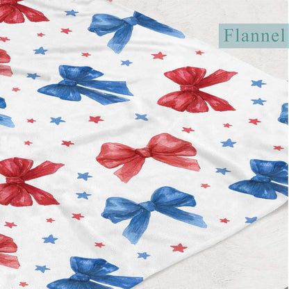 Wicbfdfv Patriotic Flannel Baby Blanket