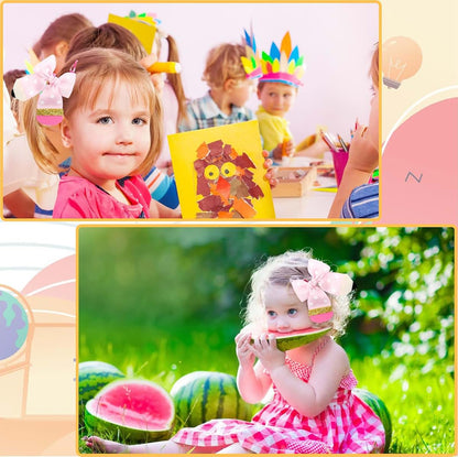 BabyOneStop Pink Pencil Grosgrain Ribbon Hair Bows 2-Pack