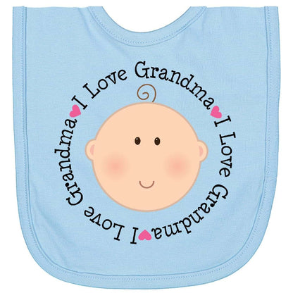 Inktastic Newborn Bib with Infant Face and Heart Design