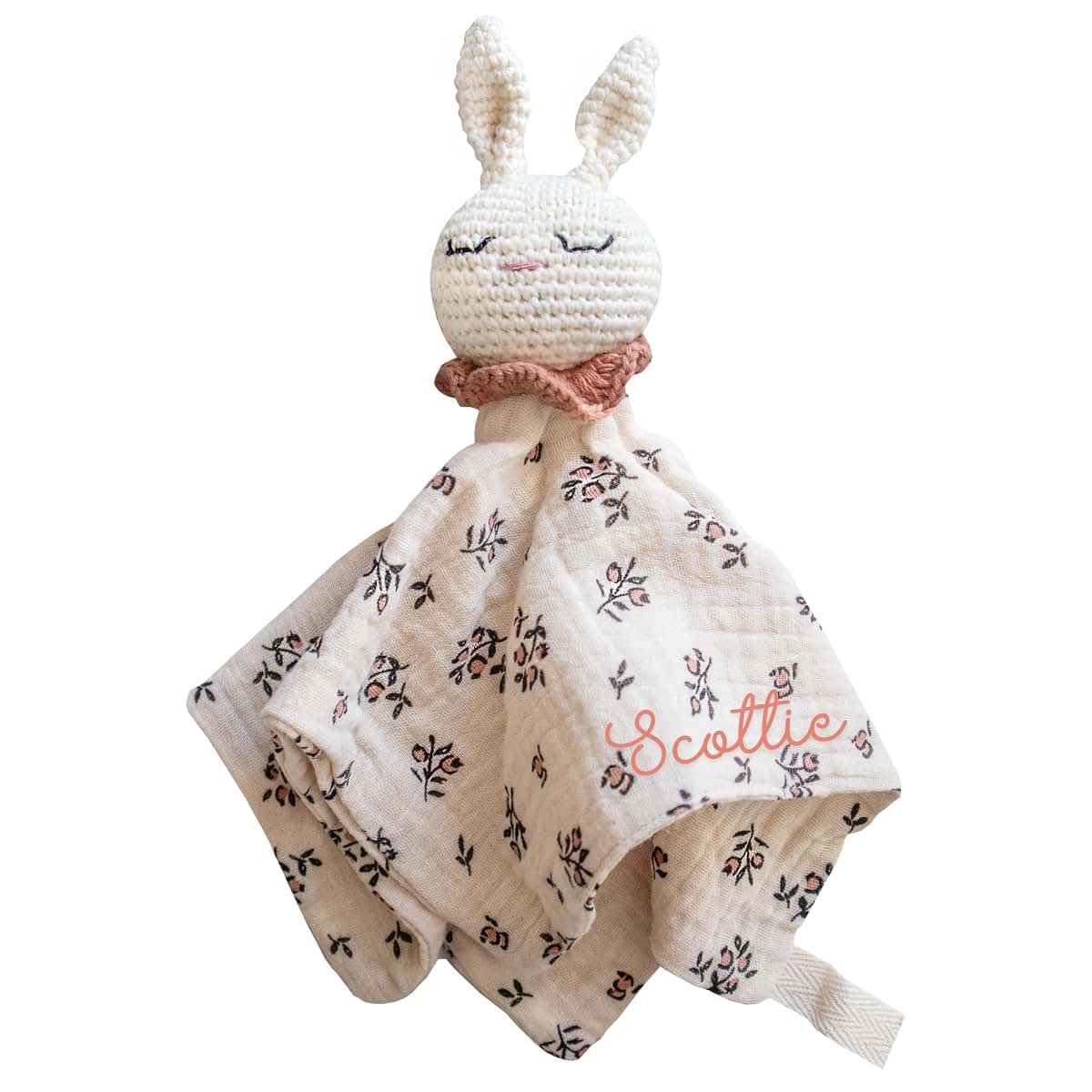 Big Newsies Personalized Bunny Lovey Security Blanket