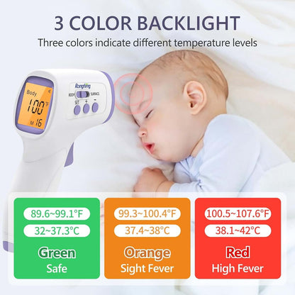 No-Touch Forehead Thermometer With Fever Alarm
