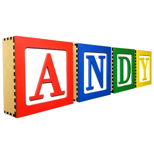 Living Lullaby Designs Dimensional Wooden Block Letter F Wall Décor DIY Kit